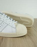 Sportschuhe Turnschuhe Adidas Originale Kleeblatt Superstar 80S FTWR Woman Boy White