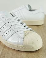 Sportschuhe Turnschuhe Adidas Originale Kleeblatt Superstar 80S FTWR Woman Boy White