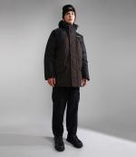 Duvet Jacket Cape shoulder Napapijri EPOCH SOLID Man Brown