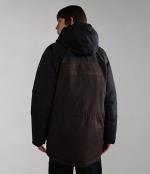 Duvet Jacket Cape shoulder Napapijri EPOCH SOLID Man Brown