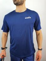 Jersey T-shirt Diadora ss core Tennis padel mann Crewneck Blue Summer