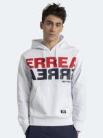 Hoodie Errea Republic 1988 Graphic 1 Man Weiß gebürstete French-Terry-Baumwolle