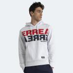 Hoodie Errea Republic 1988 Graphic 1 Man Weiß gebürstete French-Terry-Baumwolle