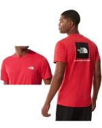 Training Jersey The North Face REAXION RED BOX TE Man HORIZON RED short sleeves