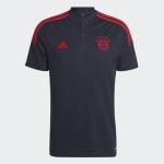 Poloshirt FC BAYERN adidas Cotton man Official 2022 23 Schwarz