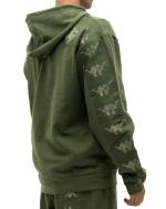 Hoodie Pullover kappa Banda 222 10 Lirt Gebürstete Baumwolle Man Green Parsley