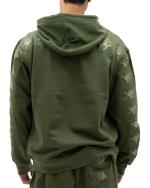 Hoodie Pullover kappa Banda 222 10 Lirt Gebürstete Baumwolle Man Green Parsley