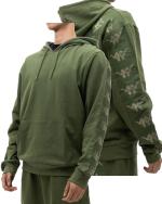 Hoodie Pullover kappa Banda 222 10 Lirt Gebürstete Baumwolle Man Green Parsley