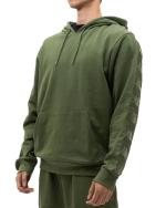 Hoodie Pullover kappa Banda 222 10 Lirt Gebürstete Baumwolle Man Green Parsley