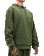 Hoodie Pullover kappa Banda 222 10 Lirt Gebürstete Baumwolle Man Green Parsley