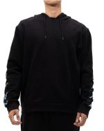 Hoodie Pullover kappa Banda 222 10 Lirt Gebürstete Baumwolle Herren schwarz