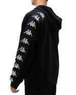 Hoodie Pullover kappa Banda 222 10 Lirt Gebürstete Baumwolle Herren schwarz