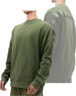 Sweatshirt mit Rundhalsausschnitt Pullover kappa Banda 222 10 ENIKO Gebürstete Baumwolle Man Green Parsley