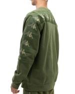 Sweatshirt mit Rundhalsausschnitt Pullover kappa Banda 222 10 ENIKO Gebürstete Baumwolle Man Green Parsley