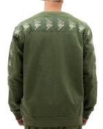 Sweatshirt mit Rundhalsausschnitt Pullover kappa Banda 222 10 ENIKO Gebürstete Baumwolle Man Green Parsley