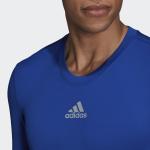 BASISSCHICHTEN Unterwäsche Technische Adidas TechFit LS TOP Crew Aeroready Man Blau