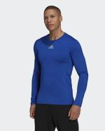 BASISSCHICHTEN Unterwäsche Technische Adidas TechFit LS TOP Crew Aeroready Man Blau