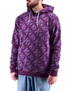 Hoodie Pullover kappa AUTHENTIC FANCY Cotton brushed Man Purple