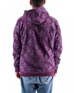 Hoodie Pullover kappa AUTHENTIC FANCY Cotton brushed Man Purple