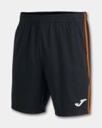  Pantaloncini Shorts UOMO Joma Bermuda Nero Arancione Tennis Padel OPEN III 