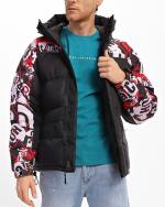 Bettjacke The North Face HIMALAYAN DOWN PARKA Hooded Feather D goose man Lavendel Fog Cole Navin Halfdome Print