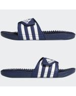 Adidas ADISSAGE Unisex Meeresschwimmbad Schwimmen Freizeit Gummipantoffeln Blau Weiß