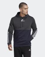  Felpa Cappuccio Hoodie UOMO Adidas Carbon Essentials Colorblock Fleece