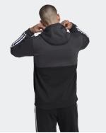  Felpa Cappuccio Hoodie UOMO Adidas Carbon Essentials Colorblock Fleece