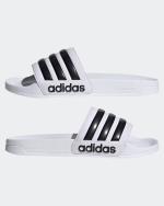 Adidas ADILETTE SHOWER Unisex Meer Schwimmbad Schwimmen Freizeit Gummipantoffeln Weiß Schwarz