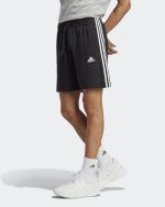 adidas Cotton Essentials 3-Streifen Single-Jersey-Baumwoll-Mann-Shorts mit Taschen Schwarz