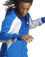 Jacke Sweatshirt Adidas Essentials Farbblock HD FZ Kapuze Baumwollfleece Royal White