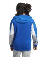 Jacke Sweatshirt Adidas Essentials Farbblock HD FZ Kapuze Baumwollfleece Royal White