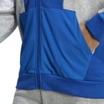 Jacke Sweatshirt Adidas Essentials Farbblock HD FZ Kapuze Baumwollfleece Royal White