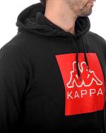 Sweatshirt Hoodie Pullover kappa LOGO EVAN Gebürstete Baumwolle Herren Schwarz