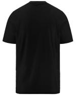 T-Shirt Kappa LOGO EZIO Mann mit kurzen Ärmeln Rundhals Baumwolljersey Schwarz