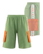 Bermudashorts kappa Banda 222 SANCIO Herren gebürstete Baumwolle mit Taschen Green Dusty-Orange R