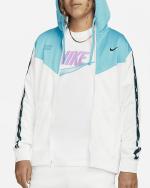 Sport-Anzugjacke Nike Sportswear Sportswear Repeat-Kapuze mit durchgehendem Reißverschluss Polyester Weiß Blau