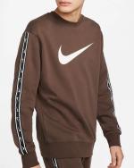 Sportliches Rundhals-Sweatshirt Nike Pullover Crew REPEAT Fleece Cotton Fleece Braun