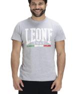 Komplettes Freizeitset T-Shirt Shorts Leone 1947 Cotton Man Bermuda T-Shirt Set Vintage Logo Grey Melange-Black