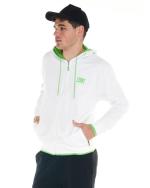 Trainingsanzug LEONE 1947 Sporty Fluo Hood French Terry aus gebürsteter Baumwolle Herren OPT.WEISS-SCHWARZ