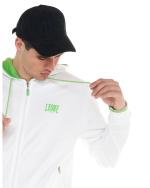 Trainingsanzug LEONE 1947 Sporty Fluo Hood French Terry aus gebürsteter Baumwolle Herren OPT.WEISS-SCHWARZ