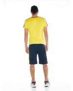 Komplettes Freizeitset Man Academy 1947 Bermudashorts T-Shirt Set Gelb Blau