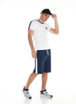 Komplettes Freizeitset Herren-Set T-Shirt Bermuda Academy 1947 OPTIC WHITE/NAVY BLUE