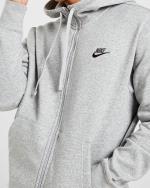 Sportanzugjacke Nike Sportswear CLUB DT HOODIE FZ BB Kapuze durchgehender Reißverschluss Graue Baumwolle