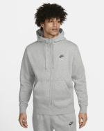 Sportanzugjacke Nike Sportswear CLUB DT HOODIE FZ BB Kapuze durchgehender Reißverschluss Graue Baumwolle