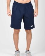 Puma Essentials Jersey Baumwoll-Bermuda-Walking-Shorts mit Taschen Herren Blau pecoat