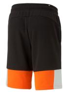 Puma Essentials Colour Block Baumwoll-Bermuda-Walking-Shorts mit Taschen Mann Schwarz Orange