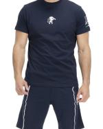  Completo Tempo Libero UOMO Leone 1947 T-shirt e pantaloncini Blu Kit Set Gold