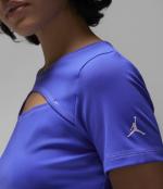  Intimo Tecnico DONNA Nike Viola Maglia Termica Jordan Keyhole shirt aderente 