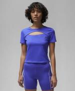  Intimo Tecnico DONNA Nike Viola Maglia Termica Jordan Keyhole shirt aderente 